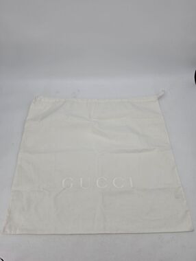 Gucci Large White Dust Bag with Drawstring 26x28 100% Cotton